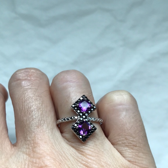 Amethyst 925 sterling silver ring - Picture 3 of 11